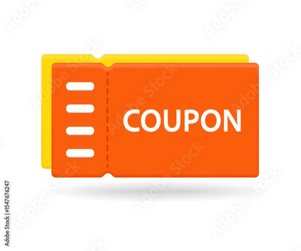 Obraz The coupon icon is isolated on a white background. Vector illustration