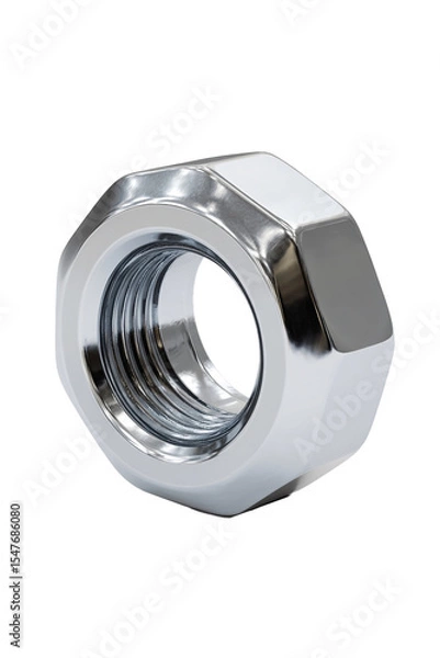 Obraz A Silver Metal Car Wheel Nut Single Centered