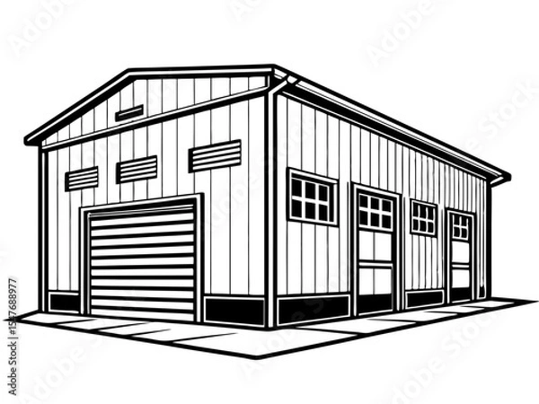 Obraz Storage Warehouse Structure Illustration