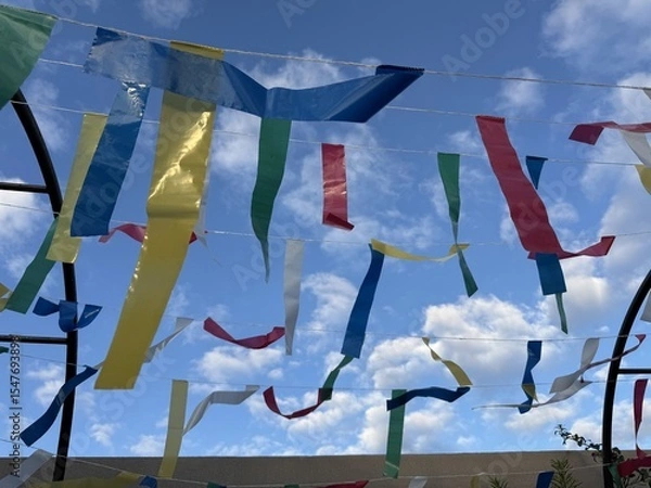 Fototapeta bandeiras coloridas para festa de são joão 