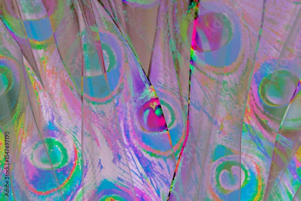 Obraz Reference Image, Pfau grafisch