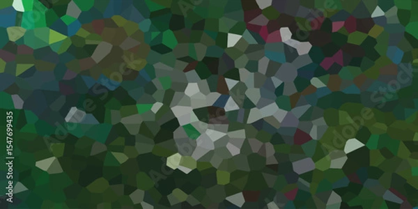 Fototapeta Abstract mosaic artwork featuring shades of green and earth tones representing nature and organic forms