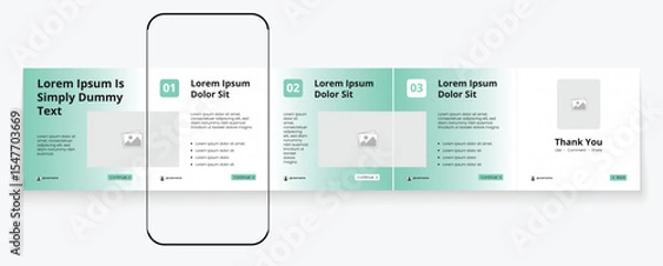 Fototapeta LinkedIn carousel post, social media Instagram carousel post, modern and editable business carousel template design