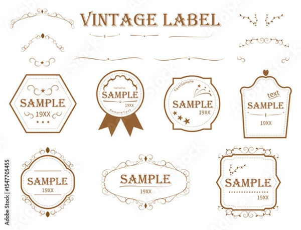 Obraz ヴィンテージ　ラベル