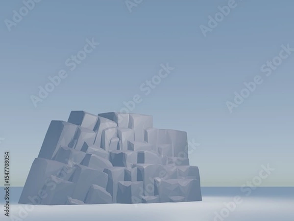 Obraz 大きな岩の塊がある空間