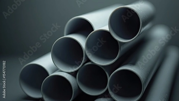 Fototapeta stack of steel pipes