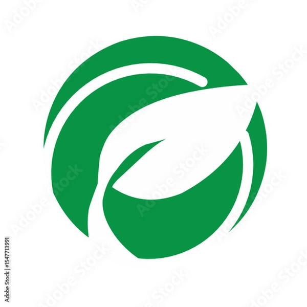 Obraz Leaf symbol vector icon illustration