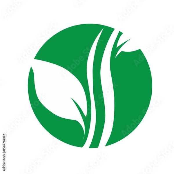 Obraz Leaf symbol vector icon illustration