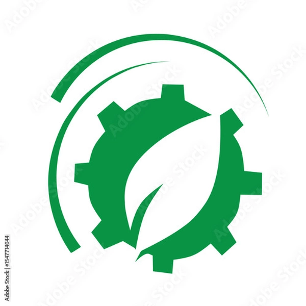 Obraz Leaf symbol vector icon illustration