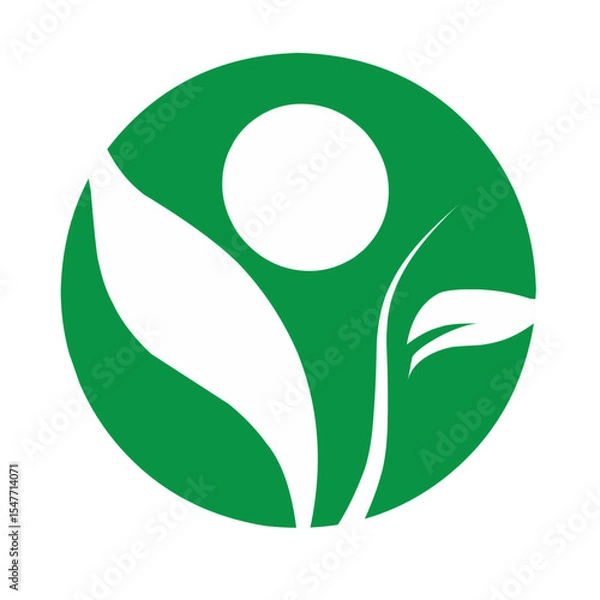 Obraz Leaf symbol vector icon illustration