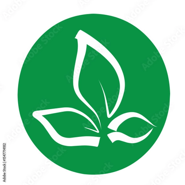 Obraz Leaf symbol vector icon illustration