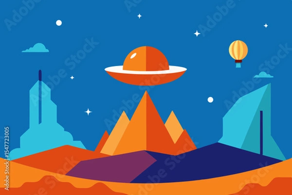 Fototapeta ufo in the night