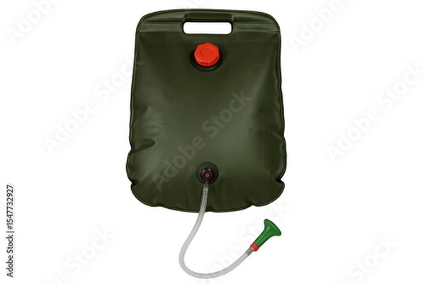 Obraz Portable camping shower hanging with transparent background
