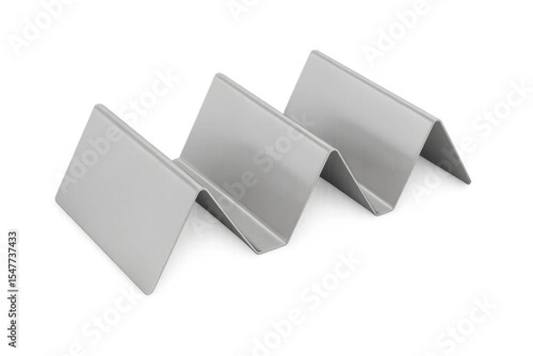 Obraz Metal taco holder displaying three tacos on transparent background