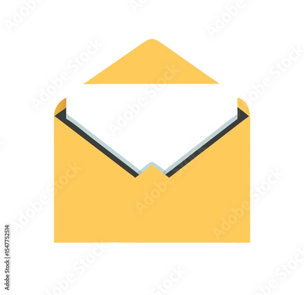 Fototapeta Yellow envelope. Letter vector