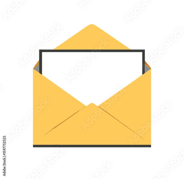 Fototapeta Yellow envelope. Letter vector