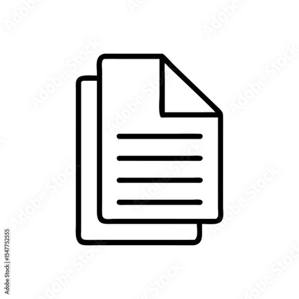 Fototapeta Document icon. Vector illustration