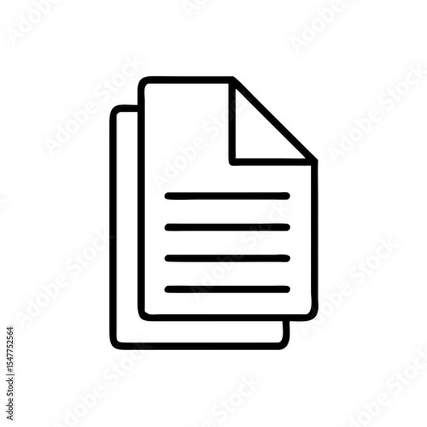 Fototapeta Document icon. Vector illustration
