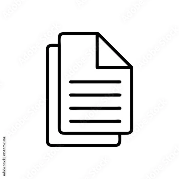 Fototapeta Document icon. Vector illustration