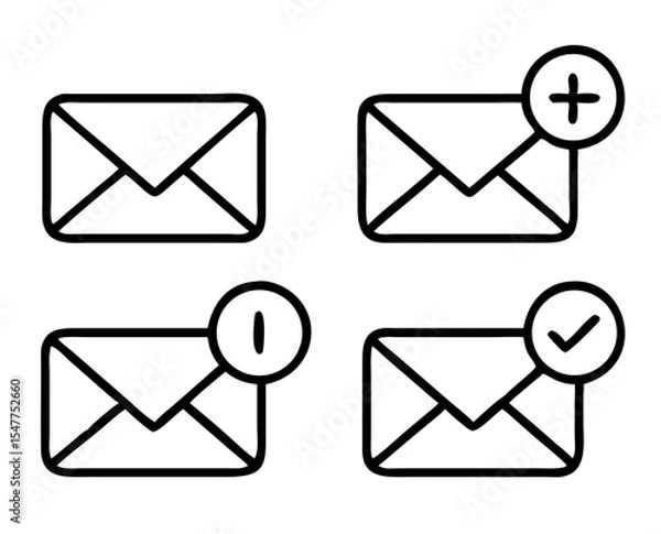 Fototapeta Mail icon set.