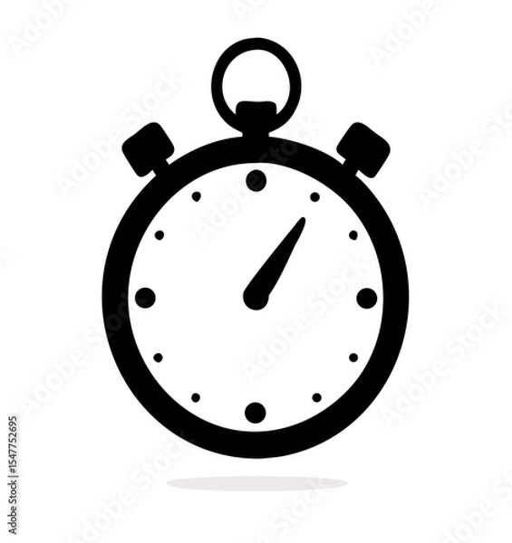 Fototapeta Stopwatch icon with shadow. Vector illustration