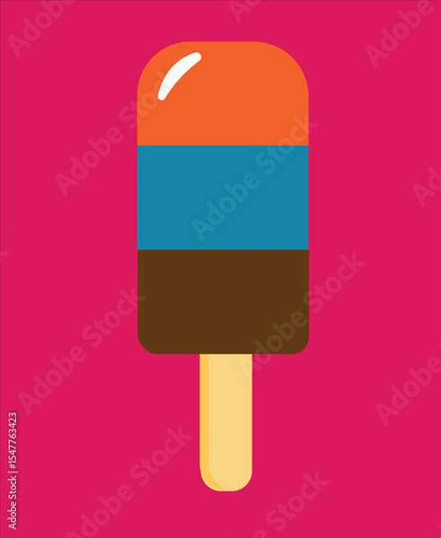 Fototapeta Ice Cream Vector Set for Summer Designs, Sweet Summer, icecream icons, patterns, illustration