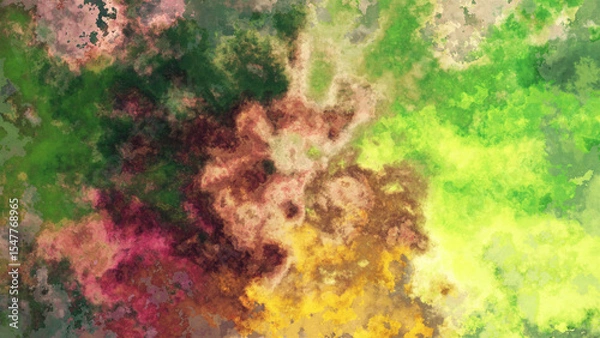 Fototapeta 4K watercolor abstract digital texture with grainy marbled effect.