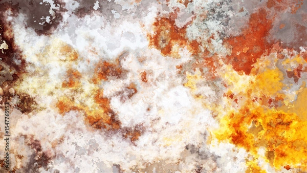 Fototapeta 4K watercolor abstract digital texture with grainy marbled effect.