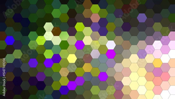 Fototapeta 4K abstract geometric background with a hexagonal mosaic pattern.
