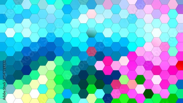 Fototapeta 4K abstract geometric background with a hexagonal mosaic pattern.
