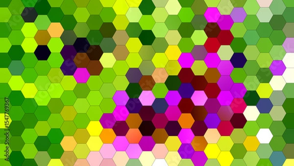 Fototapeta 4K abstract geometric background with a hexagonal mosaic pattern.

