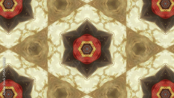 Fototapeta 4K coloful kaleidoscope pattern motif design. Abstract wallpaper, colorful Texture.
