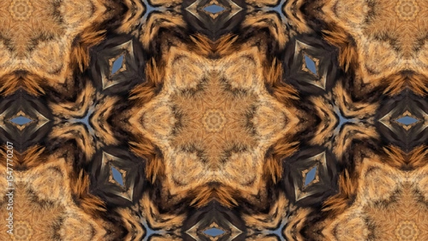 Fototapeta 4K coloful kaleidoscope pattern motif design. Abstract wallpaper, colorful Texture.
