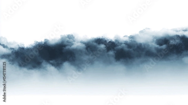 Fototapeta dark clouds isolated on white background