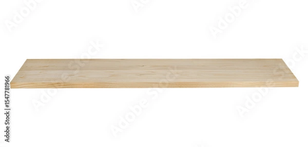 Obraz Wooden table top isolated on a transparent background. Full depth of field. PNG.