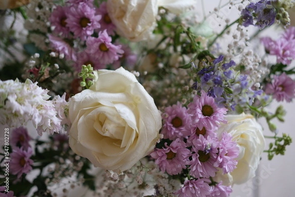 Obraz bouquet of roses and flowers 