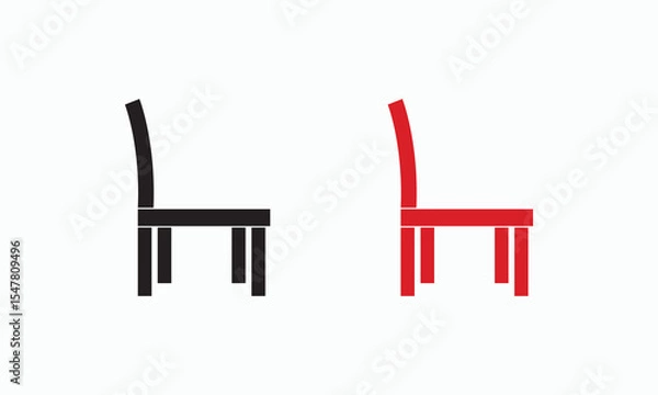 Obraz A simple vector chair design.