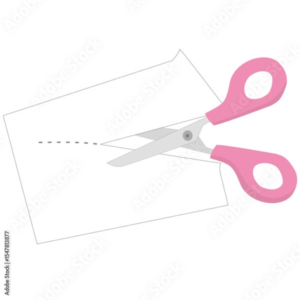 Obraz Scissors Cutting Paper