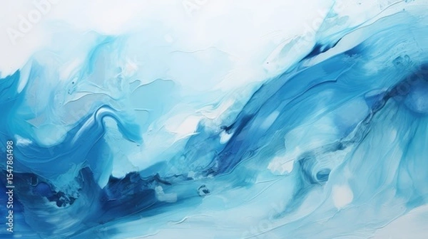 Obraz painting blue canvas