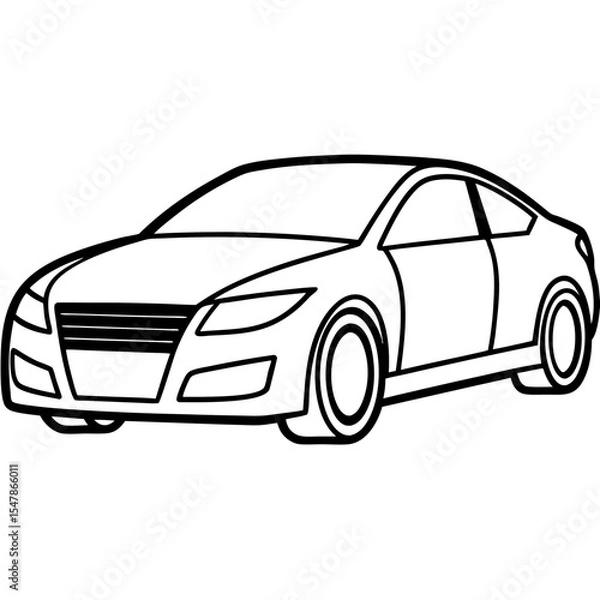 Obraz Car line art vector