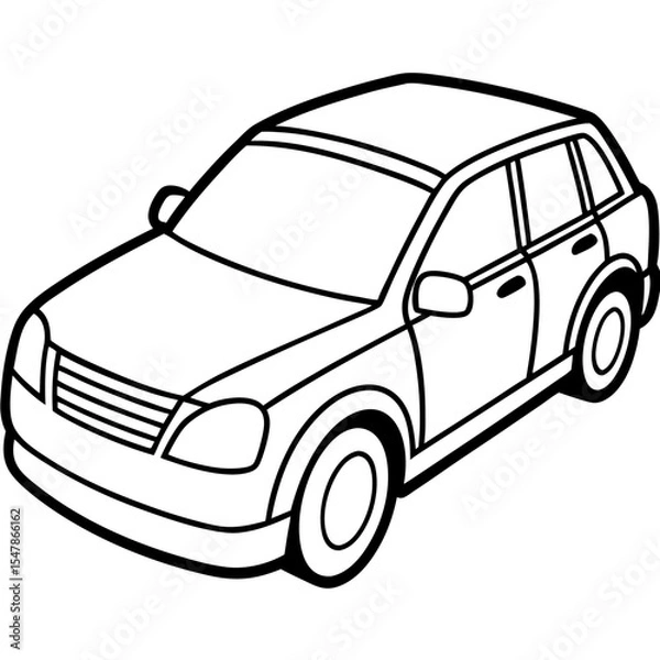 Obraz Car line art vector