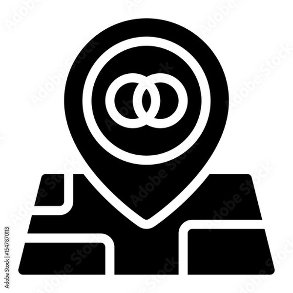 Obraz wedding location glyph icon