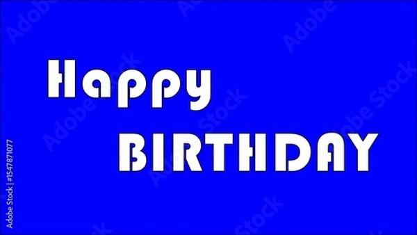 Obraz Birthday card with blue background