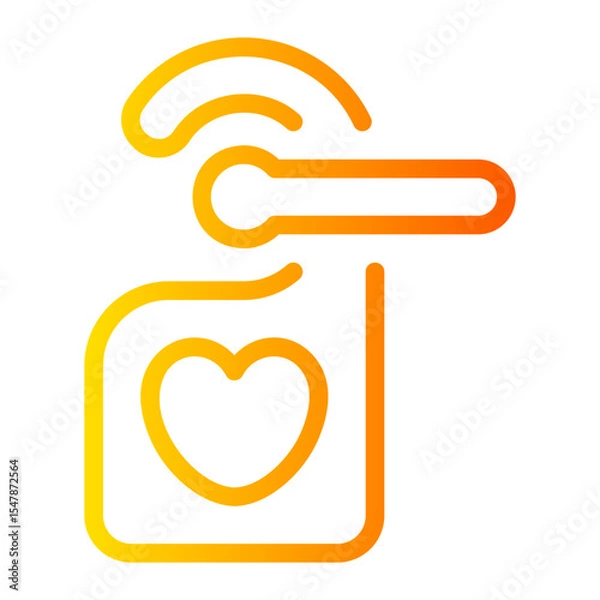 Obraz door knob gradient icon