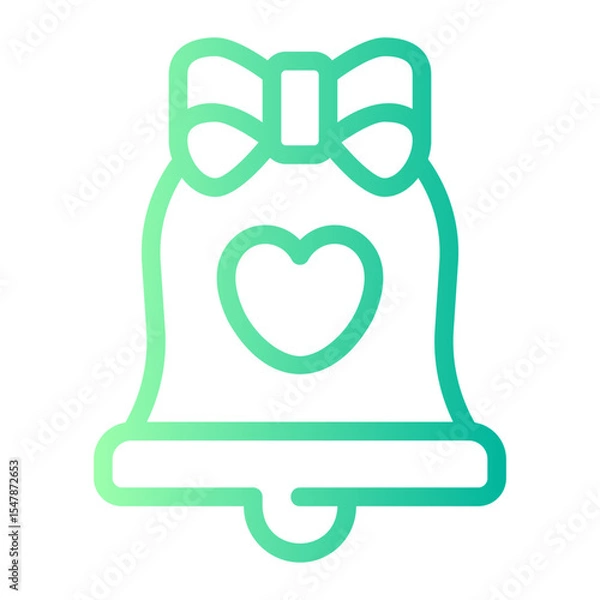 Obraz wedding bells gradient icon