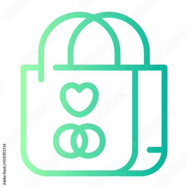 Obraz wedding gift gradient icon