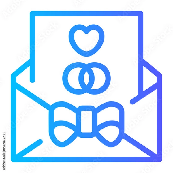 Obraz wedding invitation gradient icon