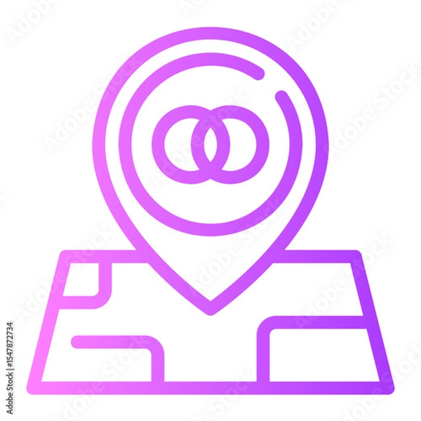 Obraz wedding location gradient icon