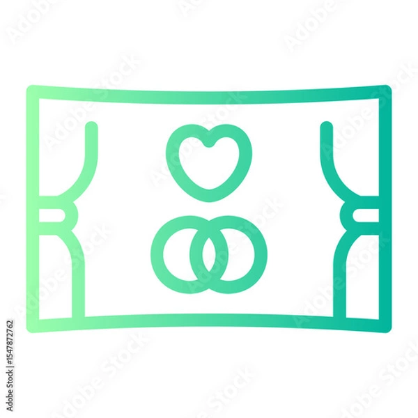 Obraz wedding video gradient icon