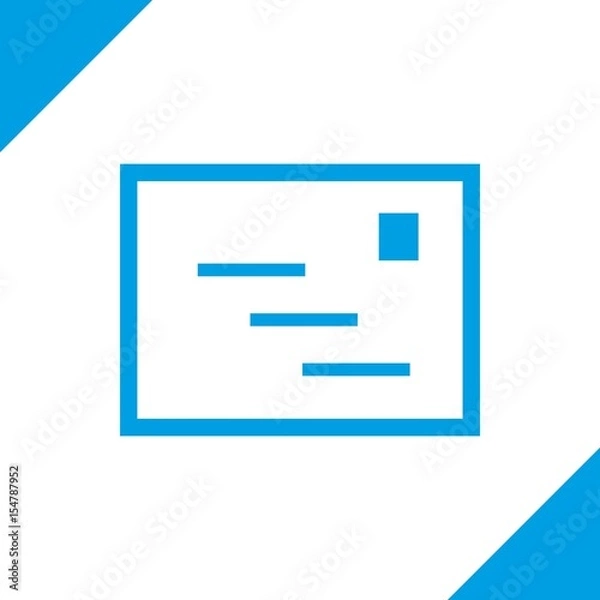 Obraz Envelope mail icon, vector illustration. Flat design style